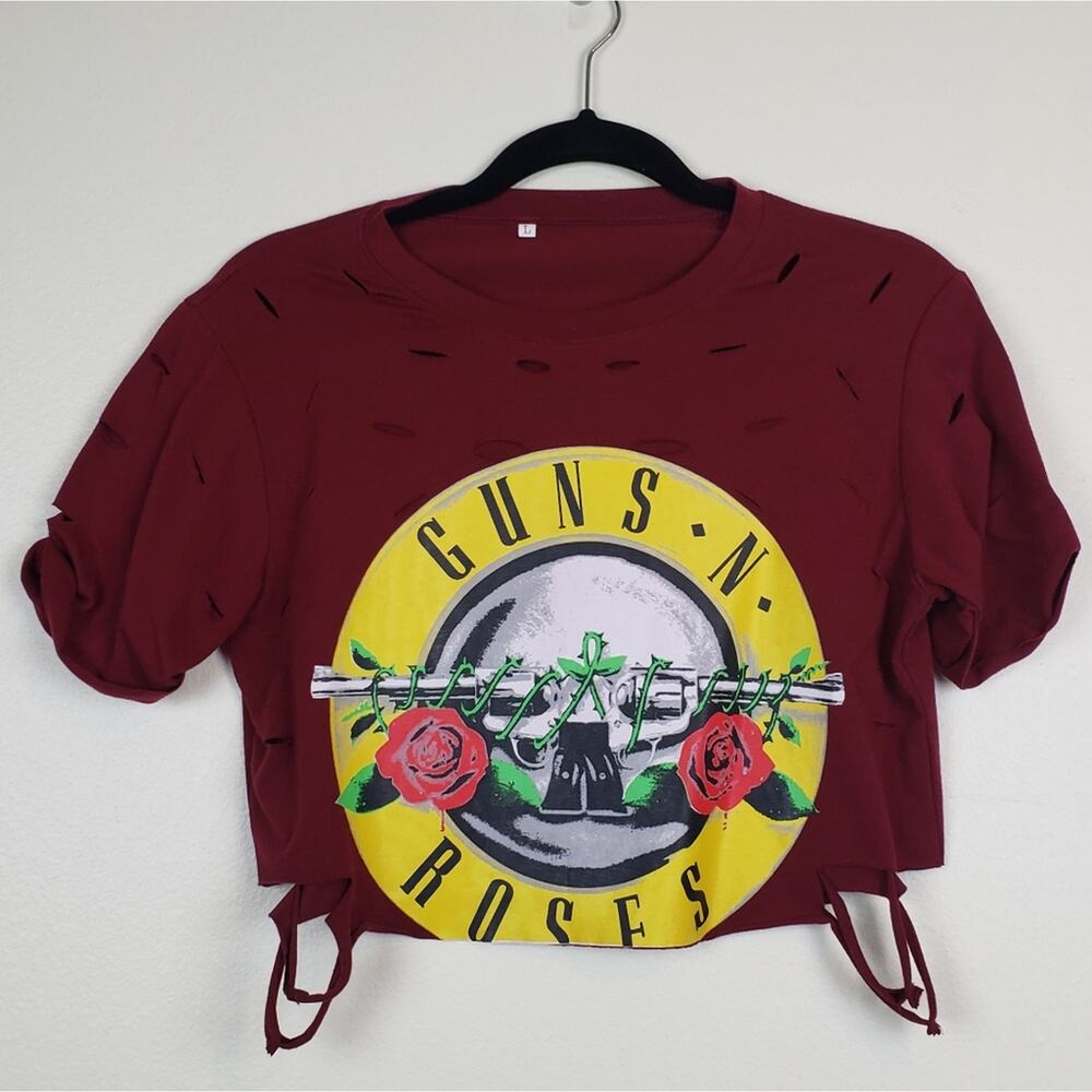 Guns N Rose's | Cropped Top Graphic T, Size L